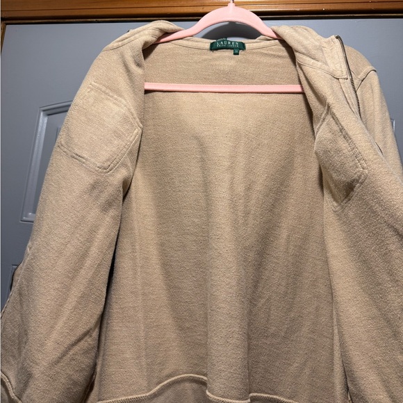 Ralph Lauren Tan/Beige Hooded Zip-Up utility plus size Jacket (3xl) - Picture 7 of 11